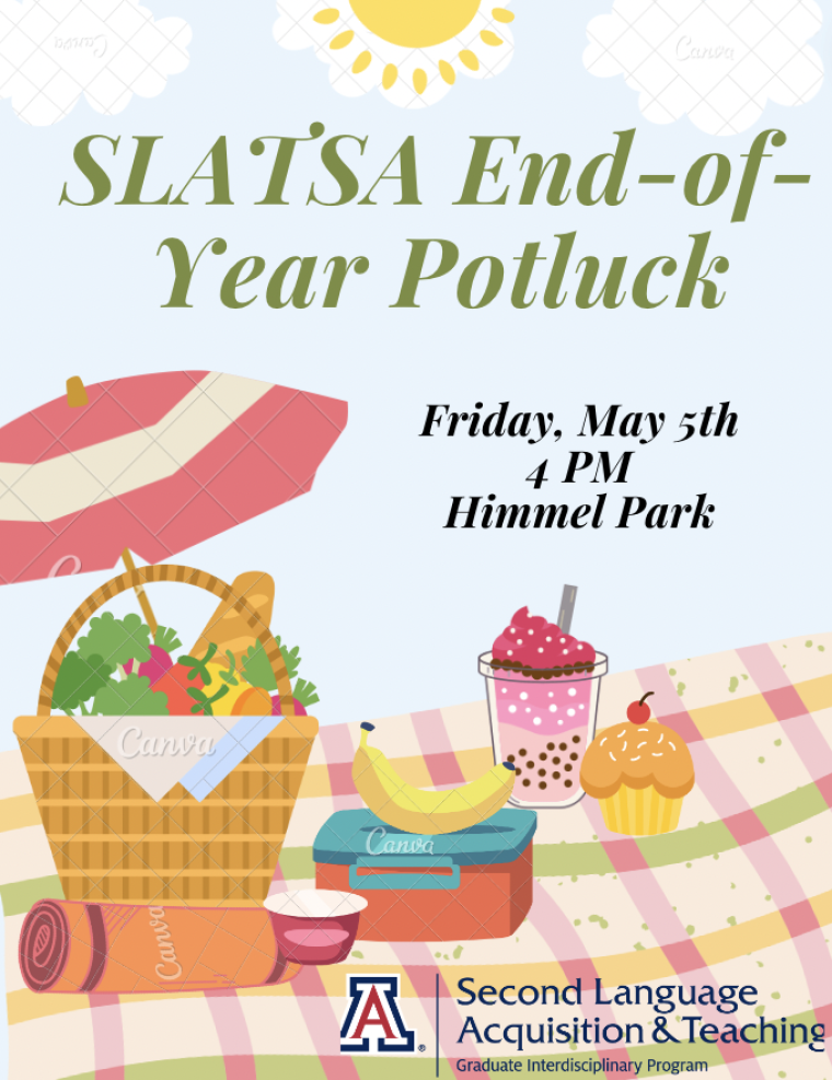 Flyer for SLATSA Potluck Event
